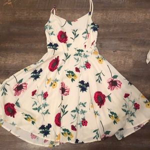 Floral off white dress